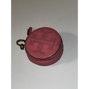 Pink Leather Tory Burch Key Fob Coin Pouch